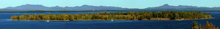 View of Burlington over Schuyler Island 