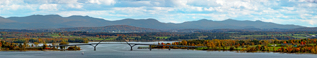 Champlain Bridge Overlooking the Green Mountains